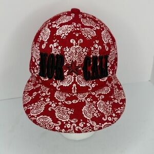 Plain Solid Blank Paisley Bandana Print Brim Flat Bill Snapback Baseball Hat Cap